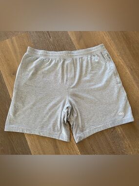 ALO Yoga Men’s Light Heather Gray Athletic Lounge Shorts